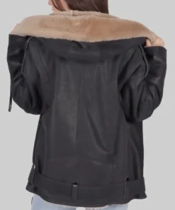 Women's Black Debra B-3 Bomber Leather Jacket