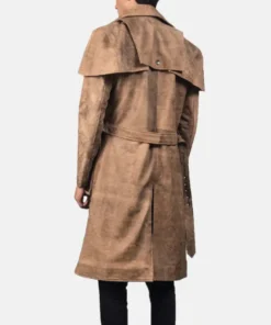 Men's Brown Deux Leather Duster