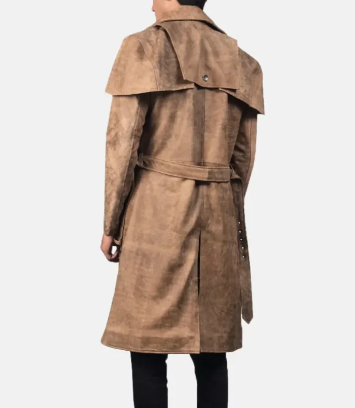 Men's Brown Deux Leather Duster