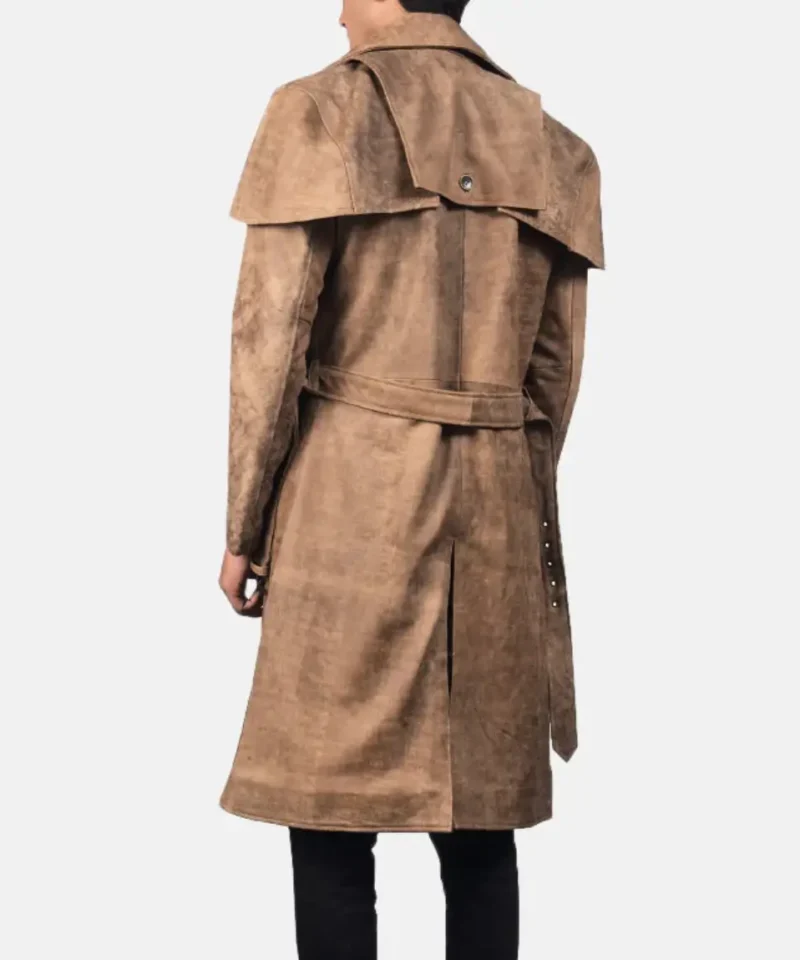 Men's Brown Deux Leather Duster