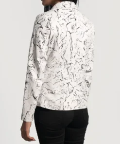 Women's White Donna Blake Leather Blazer