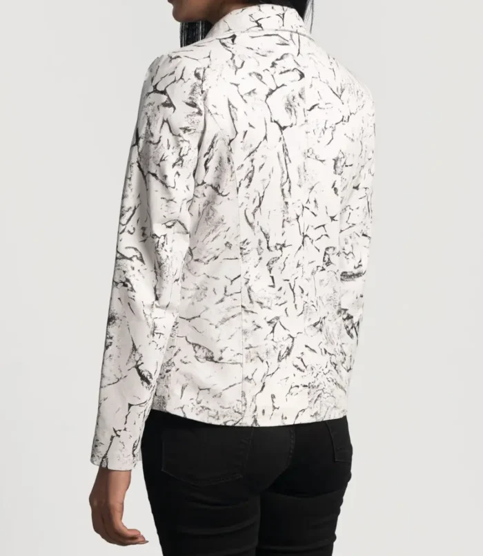 Women's White Donna Blake Leather Blazer