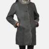 Women's Black Erica Shearling Leather Coat