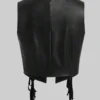 Women’s Fenny Western Style Black Leather Vest