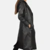 Women's Black Fixon Hooded Trench Coat