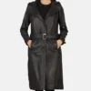 Women's Fixon Hooded Brown Trench Coat