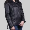 Women's Black Freya Biker Leather Jacket