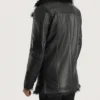 Men's Black Furcliff Leather Coat