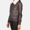 Stella G-1 Maroon Leather Bomber Jacket