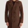 Men's Half Life Brown Leather Coat