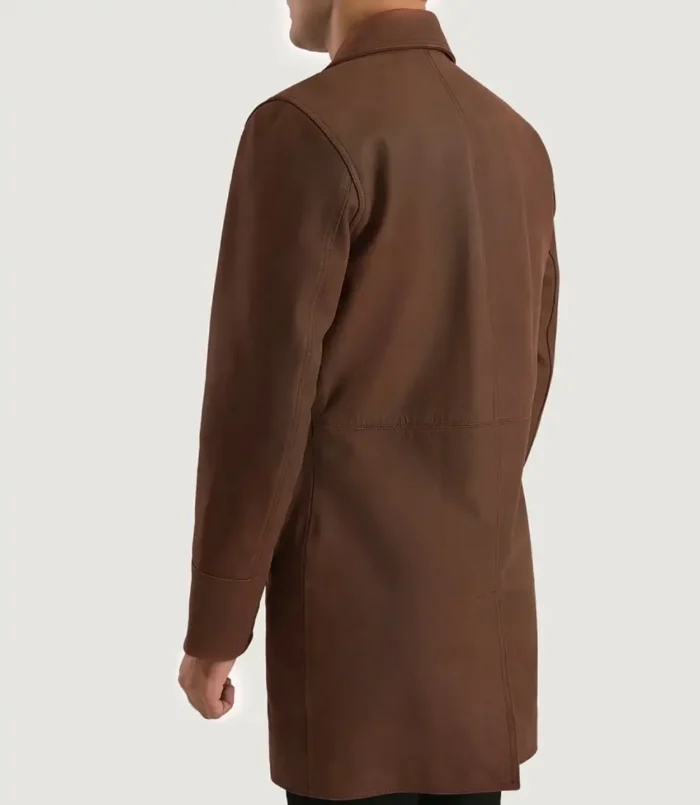 Men's Brown Half Life Leather Coat