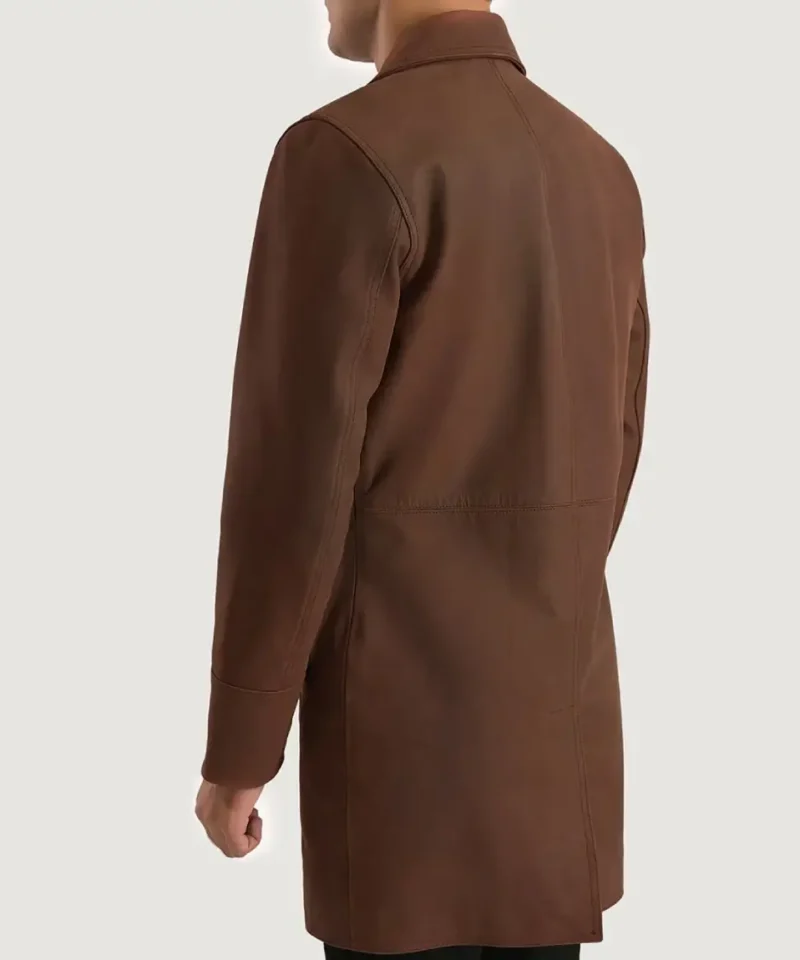 Men's Brown Half Life Leather Coat
