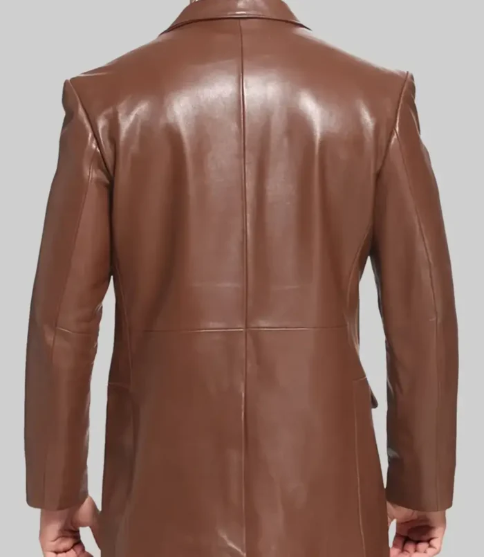 Men’s Brown Henry Classic Leather Blazer
