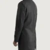 Men's Black Infinity Leather Coat