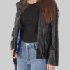 Women's Black Jane Biker Leather Jacket