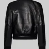 Women’s Black Jenna Leather Varsity Jacket