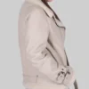 Jenna White B-3 Bomber Leather Jacket
