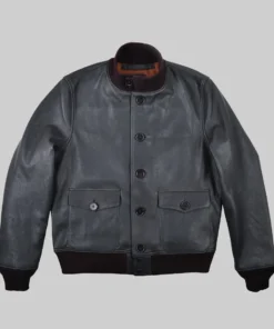 Women’s Juniper Black A-1 Bomber Leather Jacket