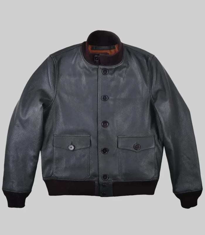 Women’s Juniper Black A-1 Bomber Leather Jacket