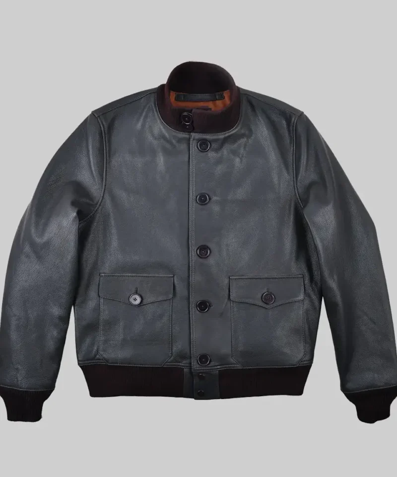 Women’s Juniper Black A-1 Bomber Leather Jacket