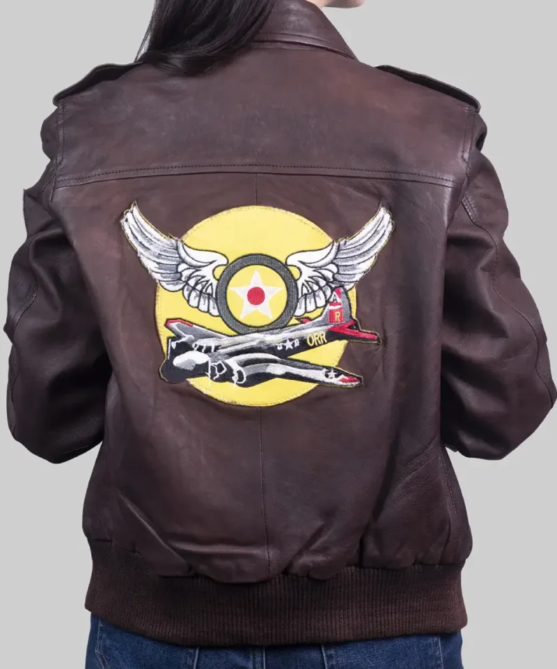 Women's Brown Kim G-1 Flight Leather Jacket