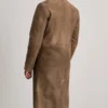 Men's Kolby Distressed Brown Leather Shearling Coat