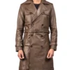 Men's Leather Duster Coat
