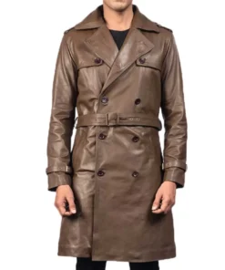 Men's Leather Duster Coat