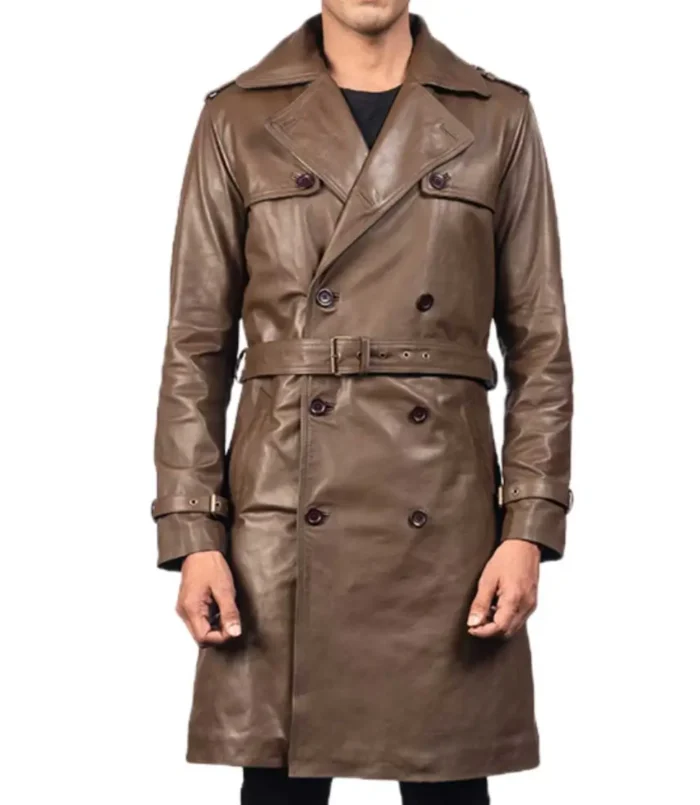 Men's Leather Duster Coat