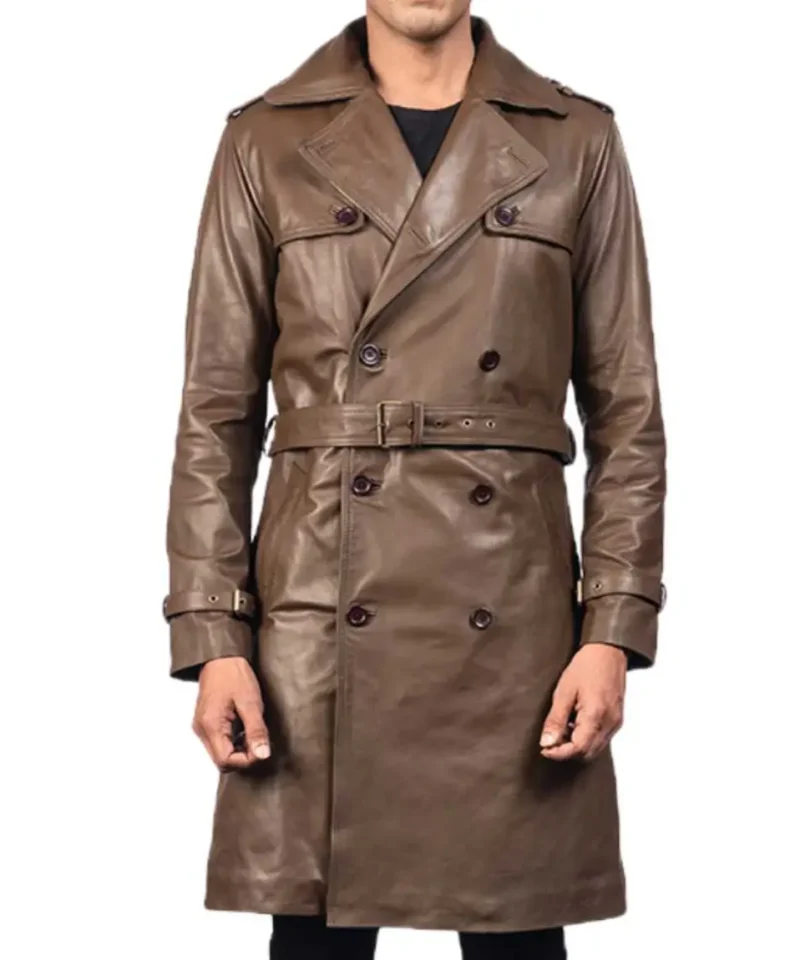 Men's Leather Duster Coat