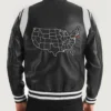 Men's Black Liberte New Jersey Leather Varsity Jacket