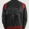 Men's Black Liberte USA Leather Varsity Jacket