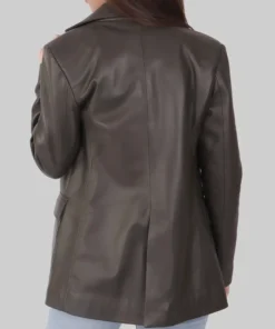 Women's Brown Linda Leather Blazer
