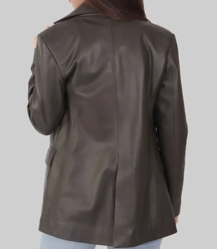 Women's Brown Linda Leather Blazer