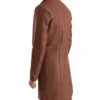 Men's Brown Long Leather Coat