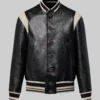 Women’s Louisse Amy Black Leather Varsity Jacket