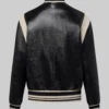 Women’s Black Louisse Amy Leather Varsity Jacket