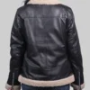 Women's Marilyn Black B-3 Bomber Leather Jacket