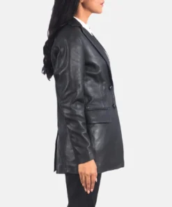 Women's Black Marilyn Leather Blazer