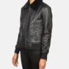 Stella G-1 Black Leather Bomber Jacket