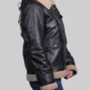 Marilyn Black B-3 Bomber Leather Jacket