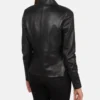Women's Black Rave Leather Biker Jacket