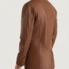 Men's Brown Ray Cutler Leather Blazer