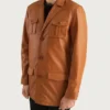 Men’s Ray Cutler Tan Brown Leather Blazer