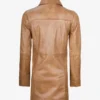 Women's Camel Brown Real Leather Coat