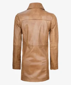 Women's Camel Brown Real Leather Coat