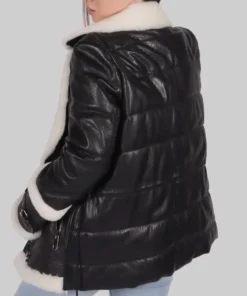 Women's Black Rosine B-3 Bomber Leather Jacket