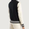 Women's Savant Black & White Hybrid Varsity Jacket