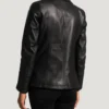 Women's Black Selina Leather Blazer
