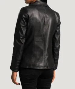 Women's Black Selina Leather Blazer